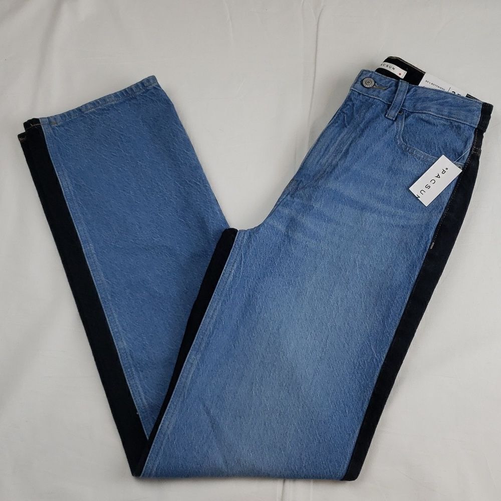 Pacsun Women's 25 Black & Blue Two Tone Boyfriend Jeans